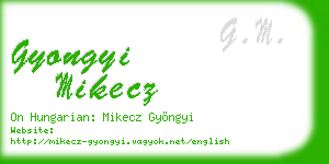 gyongyi mikecz business card