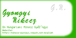 gyongyi mikecz business card